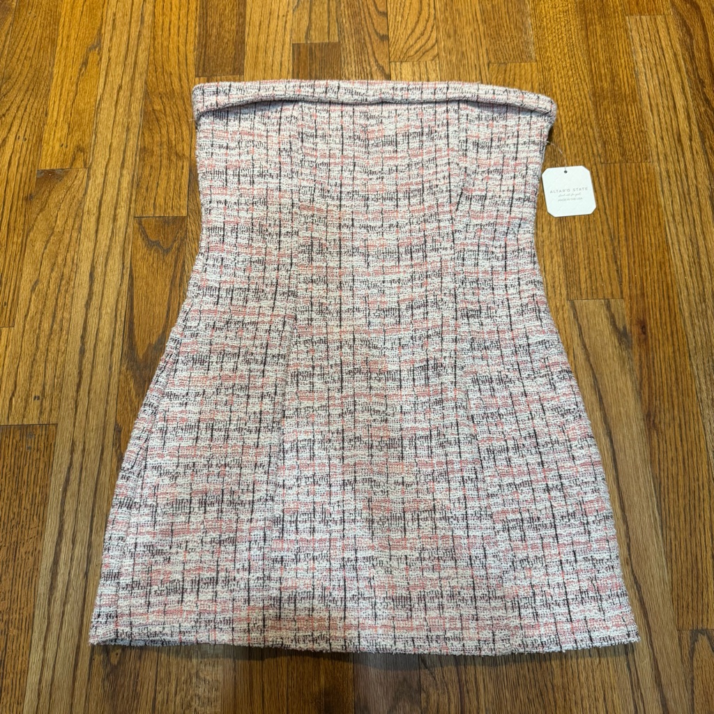 Altar'd State Cream And Pink Mini Pencil Dress